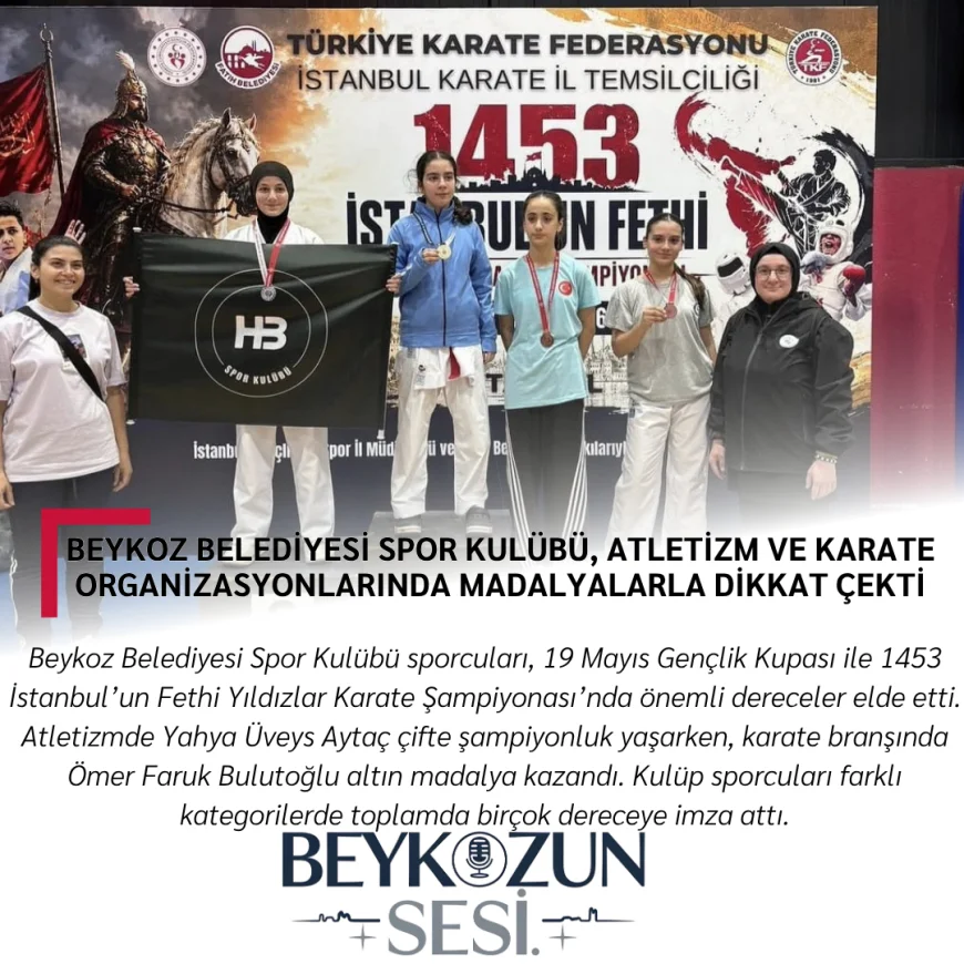 Beykoz Belediyesi Spor Kulübü, Atletizm ve Karate Organizasyonlarında Madalyalarla Dikkat Çekti