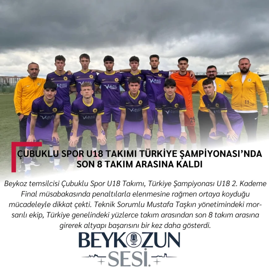 Çubuklu Spor U18 Takımı Türkiye Şampiyonası’nda Son 8 Takım Arasına Kaldı