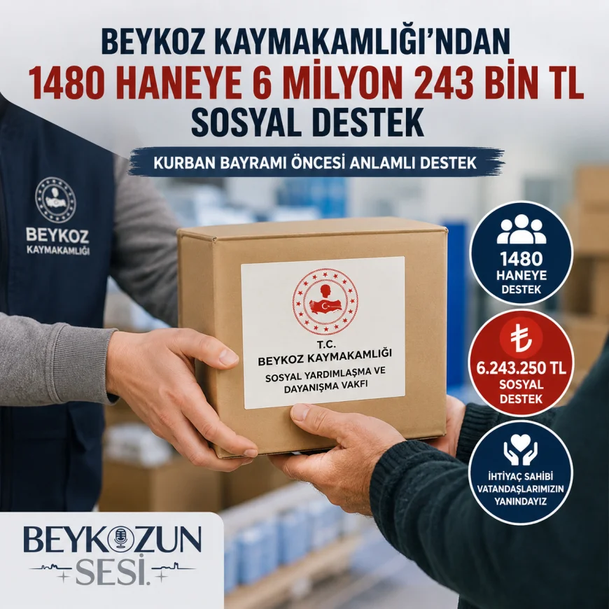 Beykoz Kaymakamlığı Kurban Bayramı Öncesi 1480 Haneye 6 Milyon 243 Bin TL Sosyal Destek Sağladı