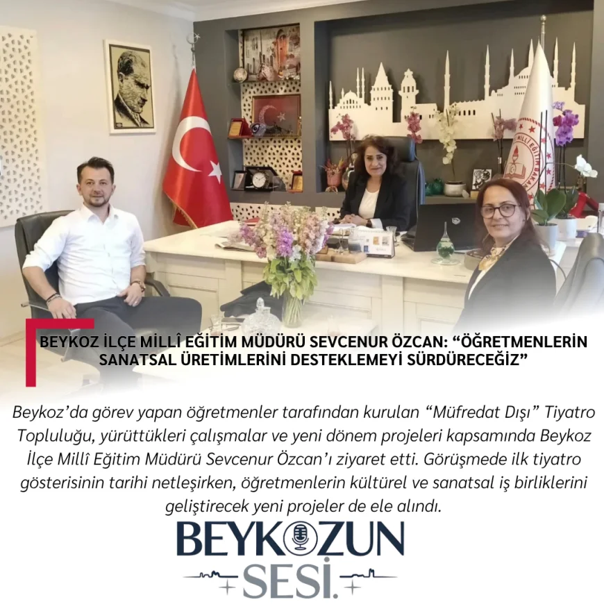 Beykoz İlçe Millî Eğitim Müdürü Sevcenur Özcan: “Öğretmenlerin sanatsal üretimlerini desteklemeyi sürdüreceğiz”