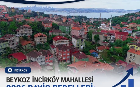 Beykoz İncirköy Mahallesi 2026 Rayiç Bedelleri: Saip Molla Sokak 40 Bin TL ile Zirvede
