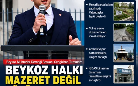 Beykoz Muhtarlar Derneği Başkanı Cengizhan Turaman: “Beykoz Halkı Mazeret Değil Çözüm Bekliyor”