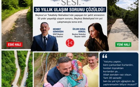 Beykoz Belediye Başkan Vekili Özlem Vural Gürzel’in Talimatıyla Şehit Annesinin 30 Yıllık Yol Sorunu Çözüldü