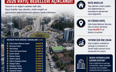 Beykoz Kavacık Mahallesi 2026 Rayiç Bedelleri: İşte Sokak Sokak Güncel Liste