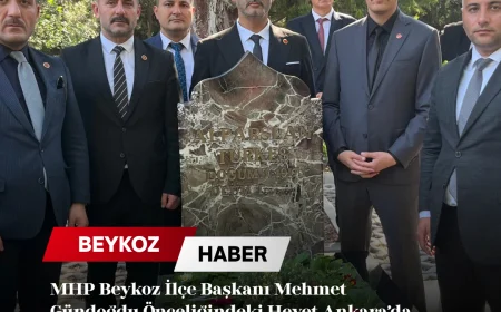 MHP Beykoz İlçe Başkanı Mehmet Gündoğdu Önceliğindeki Heyet Ankara’da TBMM, Anıtkabir ve Türkeş’in Kabrini Ziyaret Etti