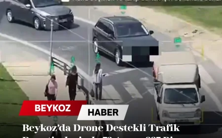 Beykoz’da Drone Destekli Trafik Denetimlerinde 73 Araca 227 Bin Lirayı Aşan Ceza Uygulandı