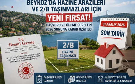 Beykoz’daki 2/B ve Hazine Arazisi Sahiplerine Müjde: Süreler Uzatıldı