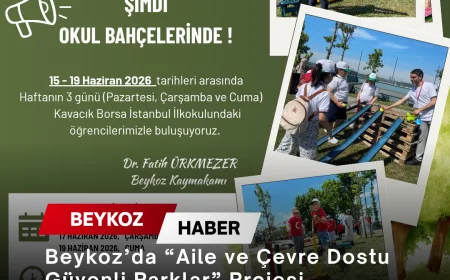 Beykoz’da “Aile ve Çevre Dostu Güvenli Parklar” Projesi Kapsamında Sıfır Atık Mobil Park Etkinlikleri Başlıyor
