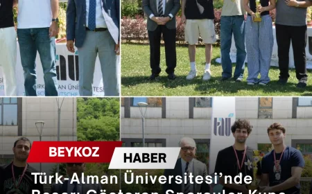 Türk-Alman Üniversitesi’nde Başarı Gösteren Sporcular Kupa ve Madalyalarla Ödüllendirildi