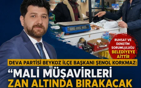 DEVA Partisi Beykoz İlçe Başkanı Şenol Korkmaz: “Mali müşavirleri zan altında bırakacak söylemler doğru değildir”