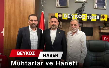 Muhtarlar ve Hanefi Dilmaç’tan MHP Beykoz’a ziyaret