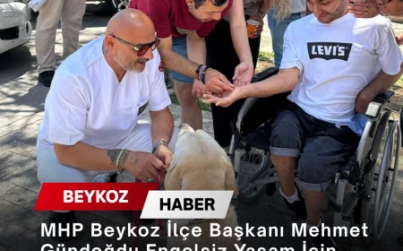MHP Beykoz İlçe Başkanı Mehmet Gündoğdu Engelsiz Yaşam İçin Kanlıca’daki Sergide Özel Bireylerle Buluştu