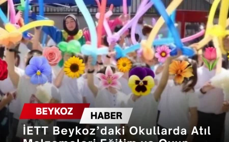 İETT Beykoz’daki Okullarda Atıl Malzemeleri Eğitim ve Oyun Alanlarına Dönüştürdü