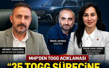 MHP Beykoz İlçe Başkanı Mehmet Gündoğdu: “Beykoz Belediyesi’nin 35 TOGG sürecine desteğimizi açıkça sunuyoruz”