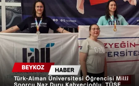 Türk-Alman Üniversitesi Öğrencisi Millî Sporcu Naz Duru Kahvecioğlu, TÜSF Yüzme Şampiyonası'nda Türkiye İkincisi Oldu