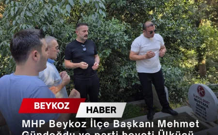 MHP Beykoz İlçe Başkanı Mehmet Gündoğdu ve parti heyeti Ülkücü Şehit Mustafa Demir’in kabrini ziyaret etti