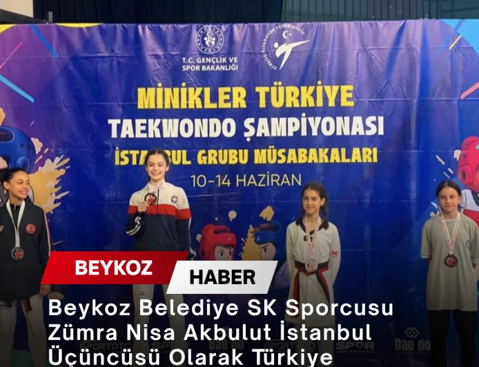 Beykoz Belediye SK Sporcusu Zümra Nisa Akbulut İstanbul Üçüncüsü Olarak Türkiye Şampiyonası Vizesi Aldı