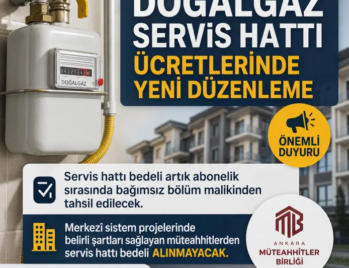 Ankara'da Doğalgaz Servis Hattı Ücretlerinde Yeni Dönem: Müteahhitler Artık Bu Bedeli Ödemeyecek