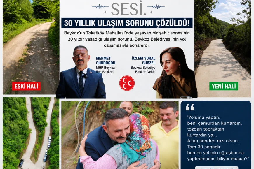 Beykoz Belediye Başkan Vekili Özlem Vural Gürzel’in Talimatıyla Şehit Annesinin 30 Yıllık Yol Sorunu Çözüldü