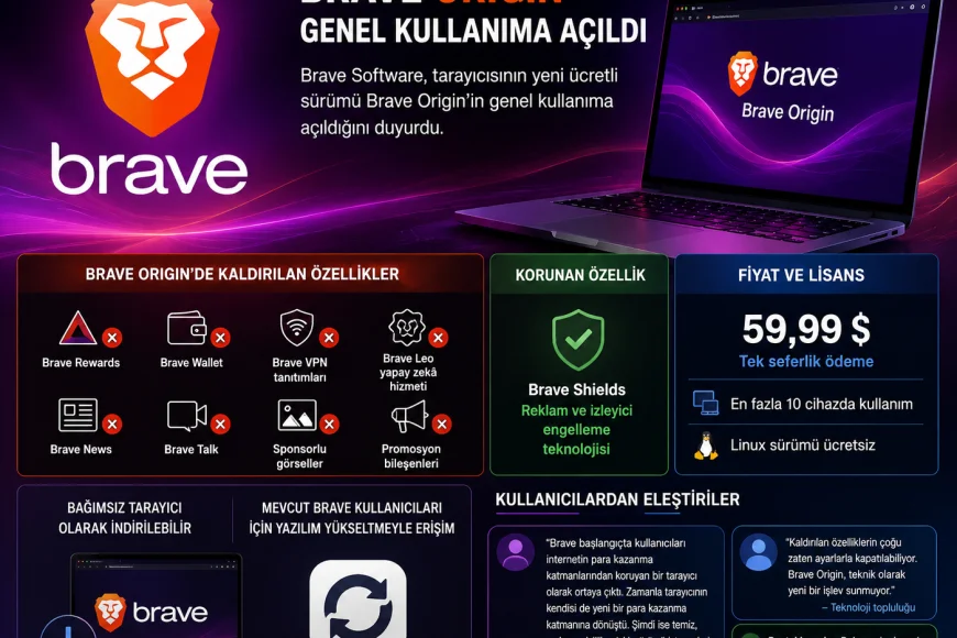 Brave Software ücretli Origin sürümünü duyurdu, sade ve reklamsız tarayıcı deneyimi tartışma yarattı