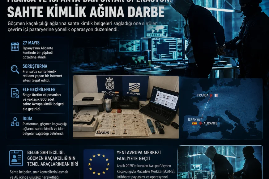 Fransa ve İspanya sahte kimlik belgeleri satan çevrim içi pazaryerini çökertti, göçmen kaçakçılığı ağına darbe vuruldu