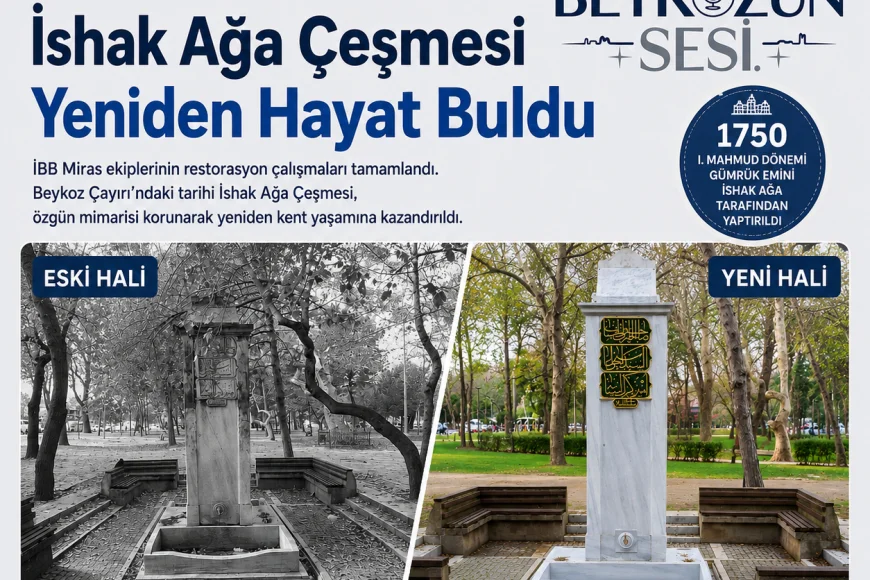 İBB Miras Tarafından Restorasyonu Tamamlanan İshak Ağa Çeşmesi Beykoz Çayırı’nda Yeniden Hayat Buldu