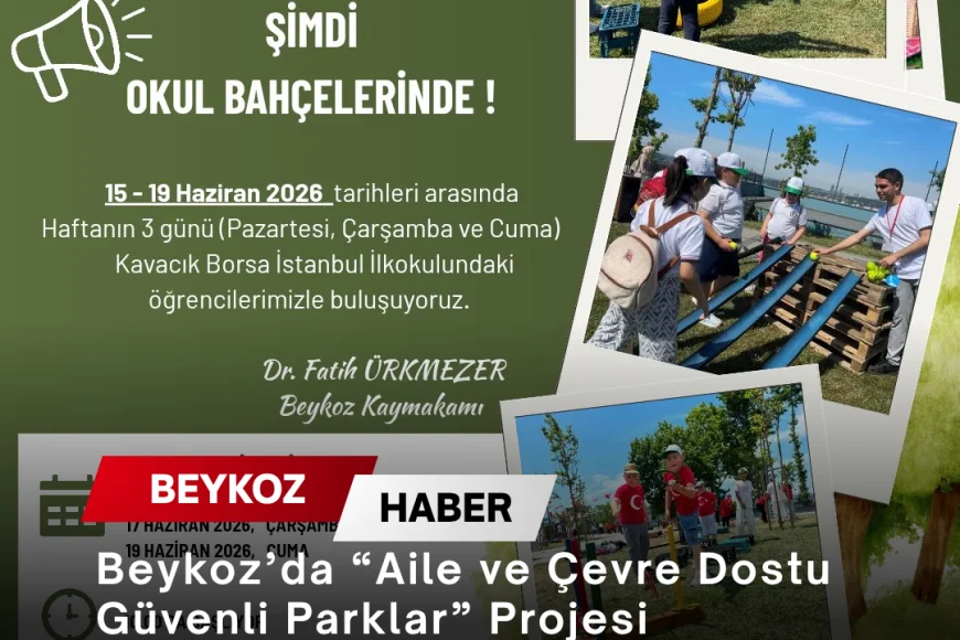 Beykoz’da “Aile ve Çevre Dostu Güvenli Parklar” Projesi Kapsamında Sıfır Atık Mobil Park Etkinlikleri Başlıyor