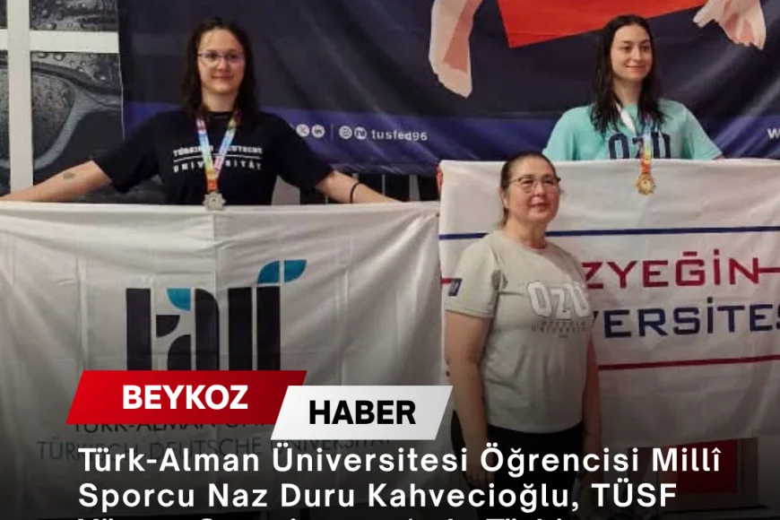 Türk-Alman Üniversitesi Öğrencisi Millî Sporcu Naz Duru Kahvecioğlu, TÜSF Yüzme Şampiyonası'nda Türkiye İkincisi Oldu