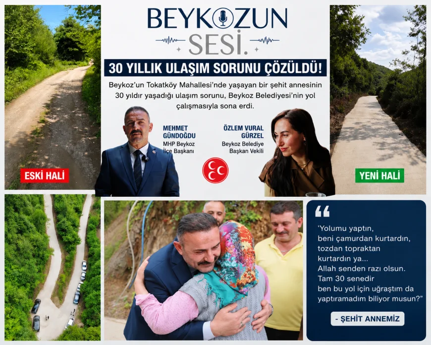 Beykoz Belediye Başkan Vekili Özlem Vural Gürzel’in Talimatıyla Şehit Annesinin 30 Yıllık Yol Sorunu Çözüldü