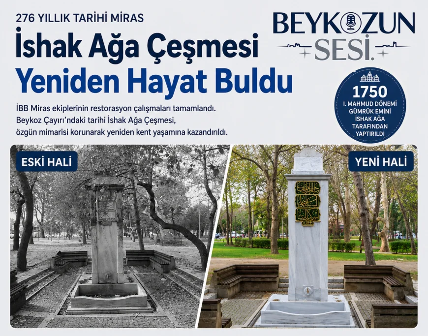 İBB Miras Tarafından Restorasyonu Tamamlanan İshak Ağa Çeşmesi Beykoz Çayırı’nda Yeniden Hayat Buldu