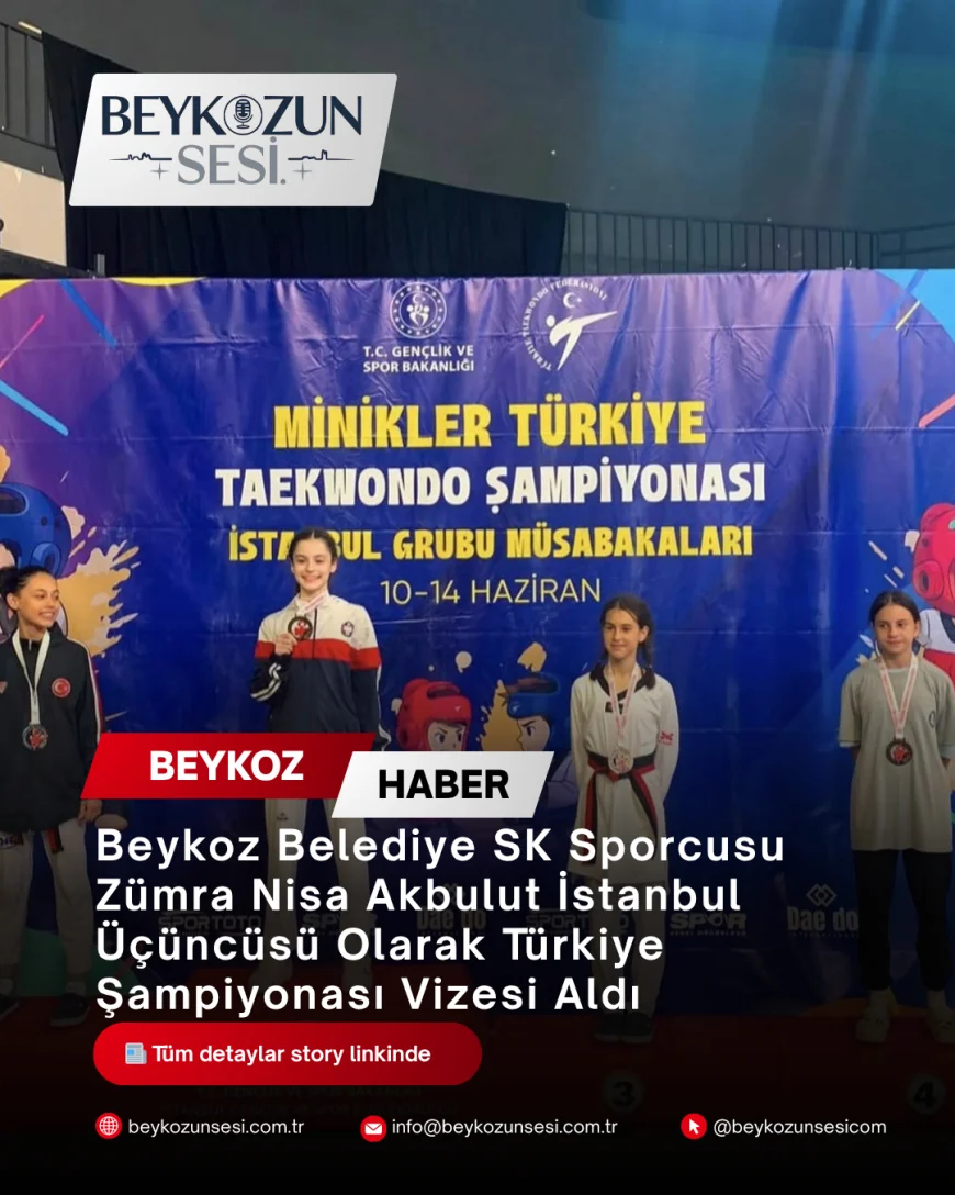 Beykoz Belediye SK Sporcusu Zümra Nisa Akbulut İstanbul Üçüncüsü Olarak Türkiye Şampiyonası Vizesi Aldı