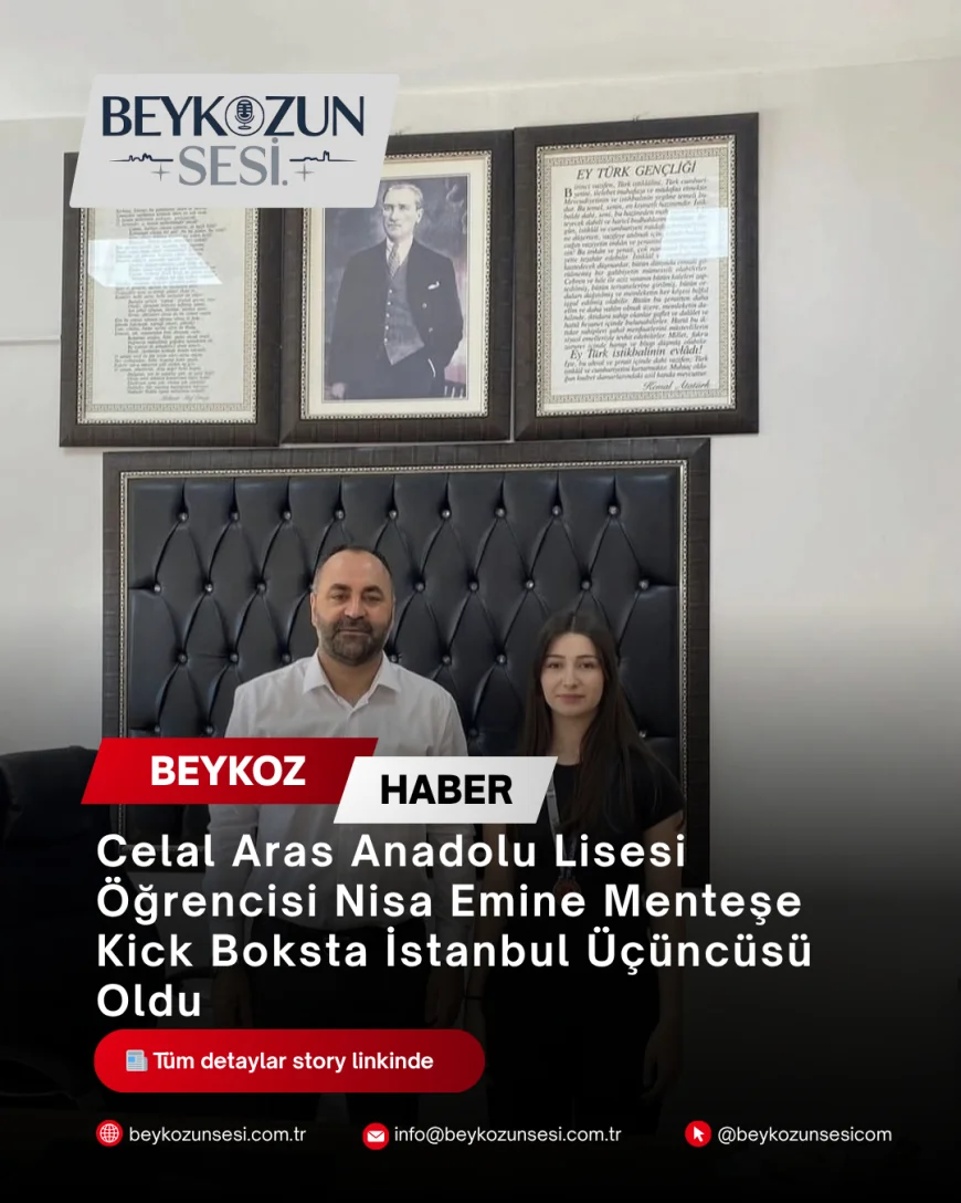 Celal Aras Anadolu Lisesi Öğrencisi Nisa Emine Menteşe Kick Boksta İstanbul Üçüncüsü Oldu
