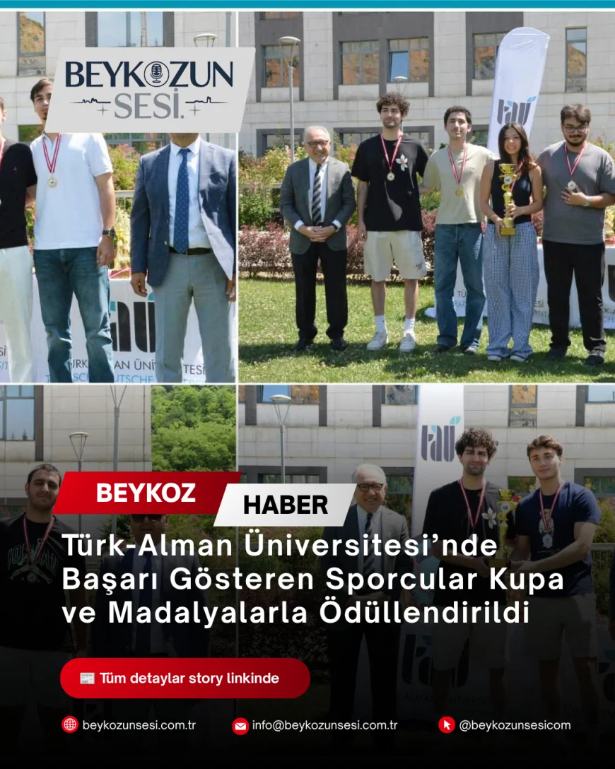 Türk-Alman Üniversitesi’nde Başarı Gösteren Sporcular Kupa ve Madalyalarla Ödüllendirildi