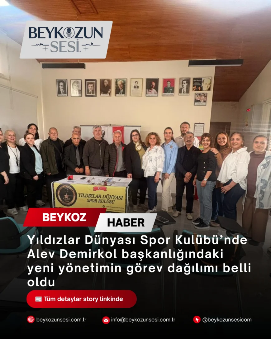 Yıldızlar Dünyası Spor Kulübü’nde Alev Demirkol başkanlığındaki yeni yönetimin görev dağılımı belli oldu