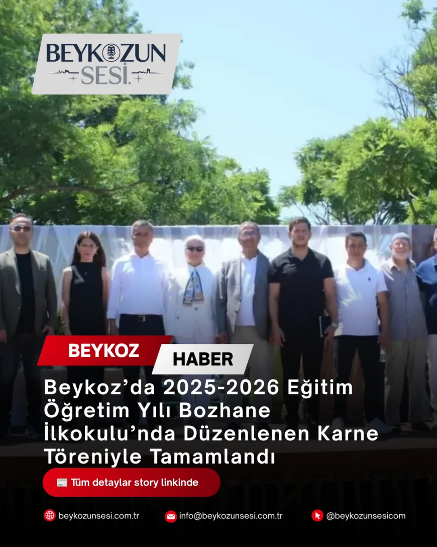 Beykoz’da 2025-2026 Eğitim Öğretim Yılı Bozhane İlkokulu’nda Düzenlenen Karne Töreniyle Tamamlandı