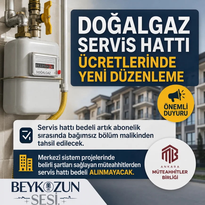 Ankara'da Doğalgaz Servis Hattı Ücretlerinde Yeni Dönem: Müteahhitler Artık Bu Bedeli Ödemeyecek