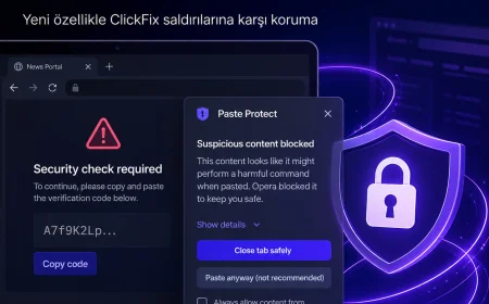 Opera, ClickFix saldırılarına karşı geliştirilen Paste Protect güvenlik özelliğini kullanıma sundu