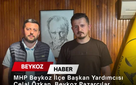 MHP Beykoz İlçe Başkan Yardımcısı Celal Özkan, Beykoz Pazarcılar Derneği Başkanı Serhat Ismık’ı Ziyaret Etti