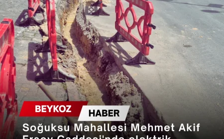 Soğuksu Mahallesi Mehmet Akif Ersoy Caddesi'nde elektrik altyapısı modern sistemle yenileniyor
