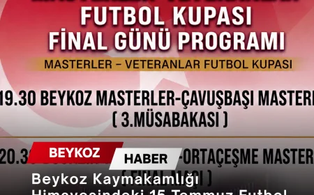 Beykoz Kaymakamlığı Himayesindeki 15 Temmuz Futbol Turnuvasında Şampiyon Final Maçıyla Belli Olacak