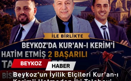 Beykoz’un İyilik Elçileri Kur’an-ı Kerim’i Hatmeden İki Talebeyi Bisikletle Ödüllendirecek