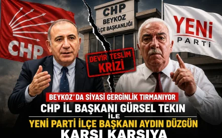 CHP İstanbul İl Başkanı Gürsel Tekin ile Yeni Parti Beykoz İlçe Başkanı Aydın Düzgün Arasında Devir Teslim Krizi Karşılıklı Açıklamalarla Büyüdü