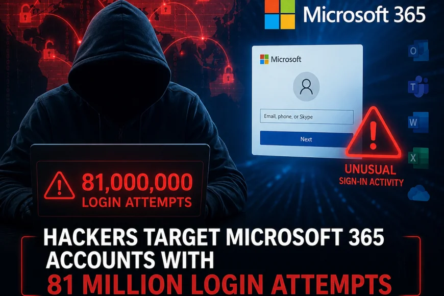 Microsoft 365 hesaplarına iki haftada 81 milyon oturum açma denemesiyle parola püskürtme saldırısı düzenlendi