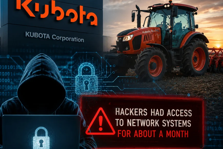 Kubota North America, siber saldırganların şirket ağında bir aydan uzun süre erişim sağladığını açıkladı