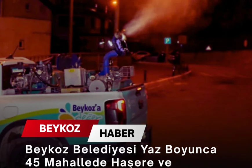 Beykoz Belediyesi Yaz Boyunca 45 Mahallede Haşere ve Sivrisinekle Mücadeleyi Aralıksız Sürdürüyor