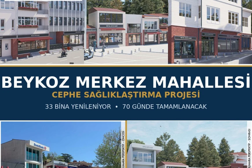 Beykoz Merkez Mahallesi'nde Tarihi Dönüşüm: 33 Bina Cephe Sağlıklaştırmasıyla Boğaz'ın Siluetine Kavuşuyor