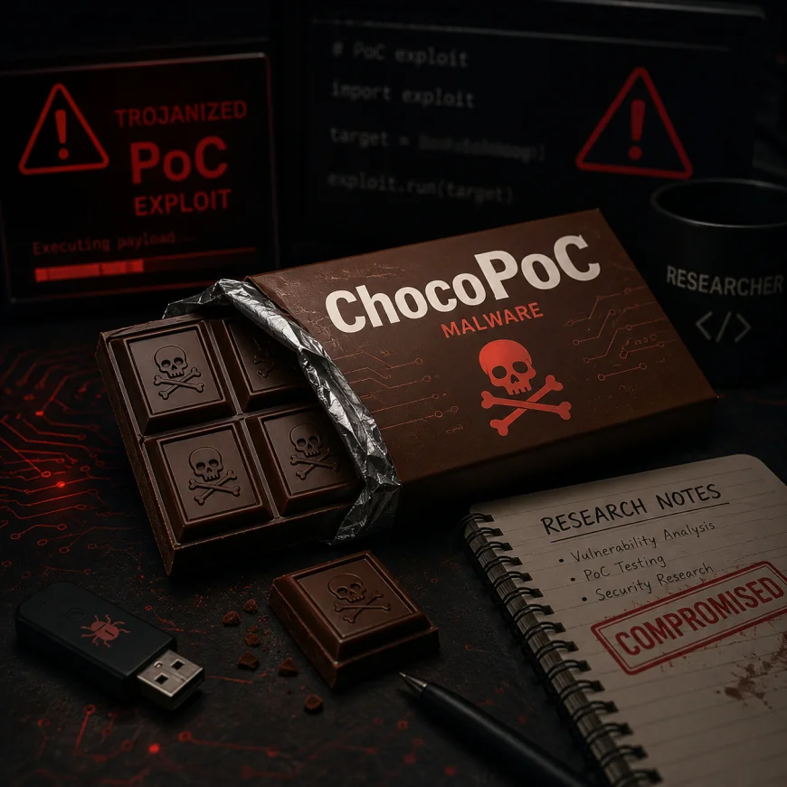 ChocoPoC adlı yeni zararlı yazılım, GitHub'daki sahte PoC kodlarıyla siber güvenlik araştırmacılarını hedef alıyor