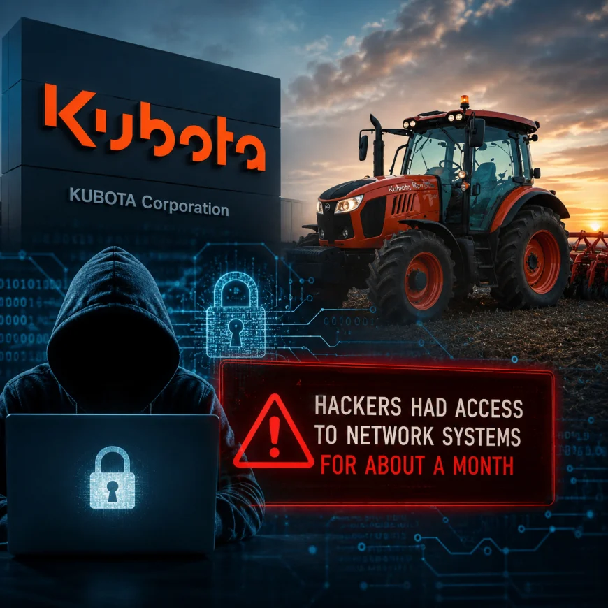 Kubota North America, siber saldırganların şirket ağında bir aydan uzun süre erişim sağladığını açıkladı