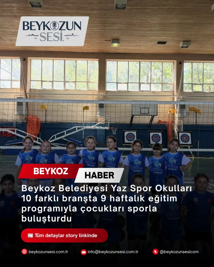 Beykoz Belediyesi Yaz Spor Okulları 10 farklı branşta 9 haftalık eğitim programıyla çocukları sporla buluşturdu