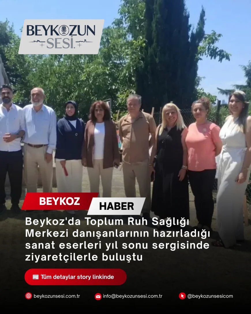 Beykoz'da Toplum Ruh Sağlığı Merkezi danışanlarının hazırladığı sanat eserleri yıl sonu sergisinde ziyaretçilerle buluştu